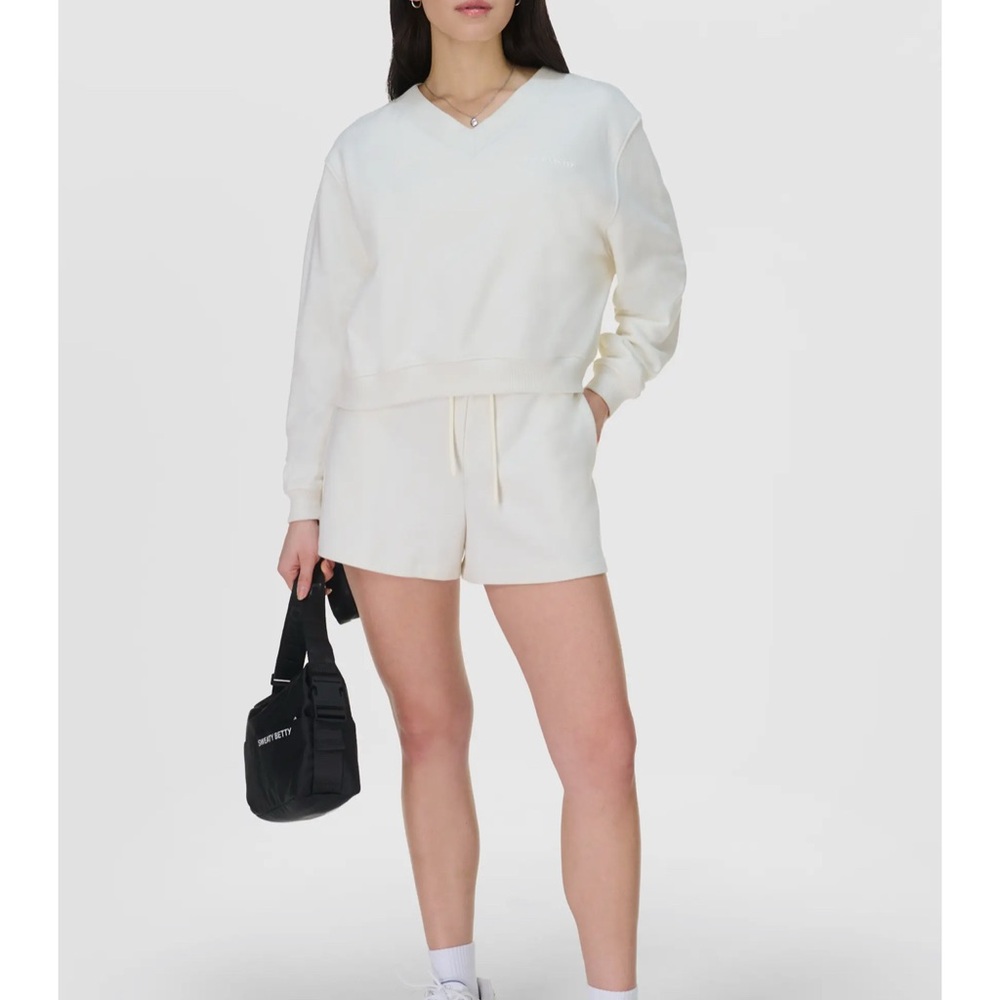 Sweaty Betty Revive Crop Organic Cotton Blend Sweatshirt